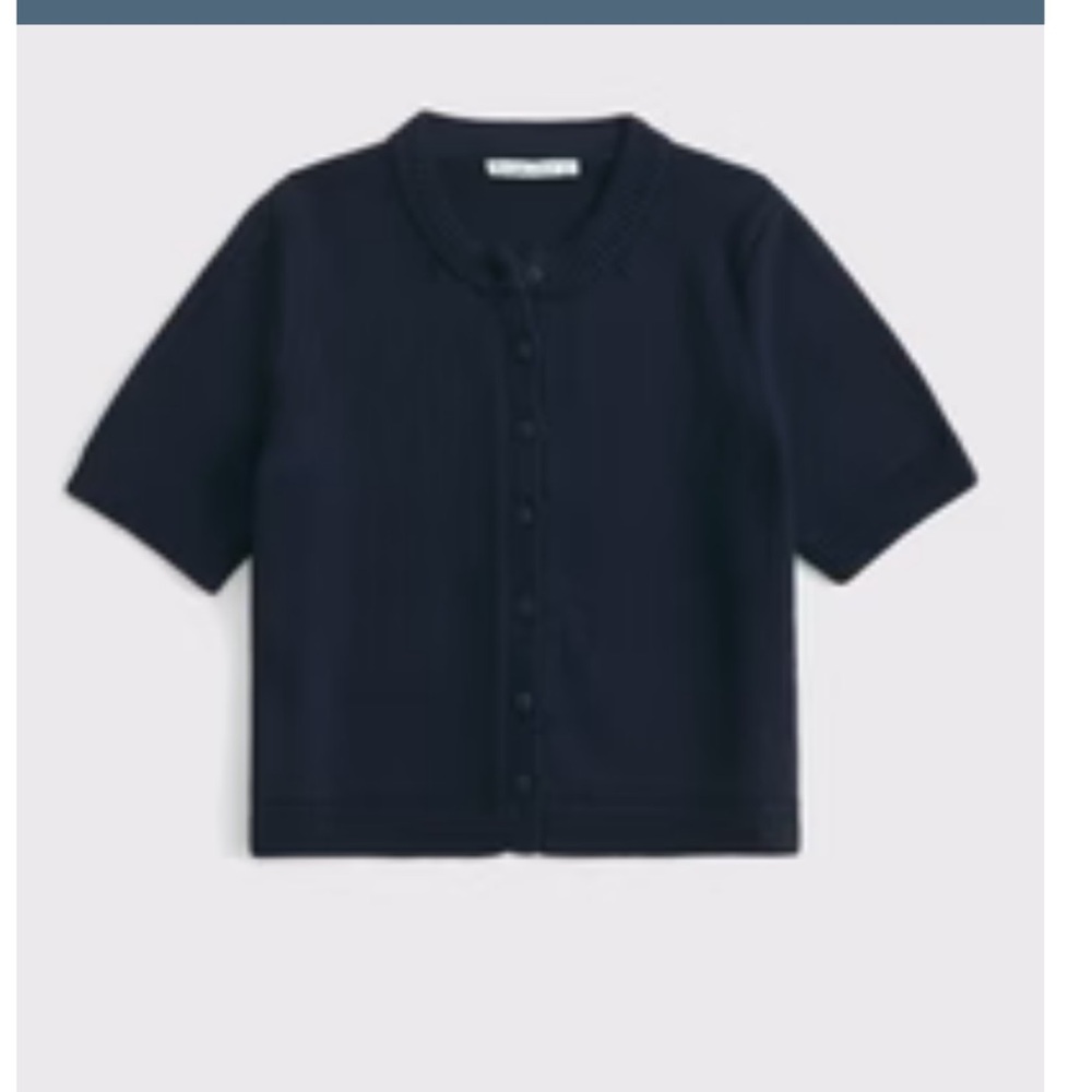 Abercrombie & Fitch short sleeve crew cardigan